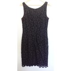 Vintage 90s Dress 6 Black Red Lace Sleeveless Sequin Mini Party Whimsigoth Fairy