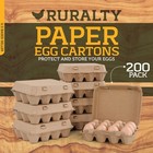 Ruralty Recycled Cardboard Egg Cartons 200ct Dozen 4x3 Vintage Bulk Egg Cartons