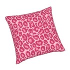  Pink Leopard Print Throw Pillow 16  X 16   pack Of 2  Animal Leopard  03
