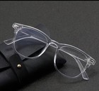 Clear Transparent Plastic Rectangular Eyeglass Frames  Unisex Adults