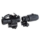 At3    Magnified Red Dot With Laser Sight Kit   Red Dot   Laser With 3x Magnifier