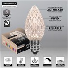 25 C7 Led Shatterproof Christmas Lights Unbreakable Opticore Replacement Bulbs
