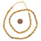 Vintage Venetian French Cross Trade Beads Orange 5mm West Africa African Oval