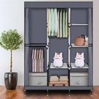 71  Portable Closet Wardrobe Clothes Rack Storage Organizer With Shelf Gray