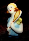 Art Nouveau Style Half Doll Figurine Tennis Half Doll Pincushion Art Deco-german