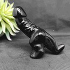 4  Natural Obsidian Dinosaur Penis Carved Quartz Crystal Stone Reiki Heal 1pc