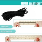 3mm  1 8    Round Elastic Band Black Cord For Diy Face Masks 10-100 Yards