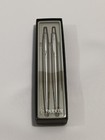 New Vintage Parker Arrowhead Stainless Steel Ballpoint Pen   Pencil Set Gift
