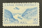 Travelstamps  Canal Zone Stamps Scott  c10  15 Cent Airmail Issue Mint Og H