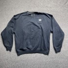 Men Fruit Of The Loom Crewneck Sweatshirt Xl Black Pullover Plain Fleece Lined