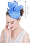 Oridoor Sinamay Flower Feathers Pillbox Fascinatorhat One Size D1-light Blue