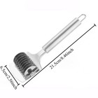 Stainless Steel Pasta Noodle Maker Lattice Roller Docker Dough Cutter Kitchen