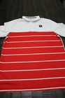 Georgia Bulldogs Shirt Mens Large Red White Striped Uga Football Nike Polo