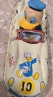 Vintage 1950 s 1960 s Donald Duck Tin Car Friction Toy From Japan Rare 13 Inches