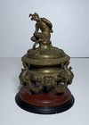 Antique 19th Century French Bronze Satyr Inkwell
