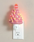 Easter Lighted Pink Retro Nightlight 6 25  Tall Ceramic Accent Decorative New