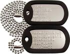 Embossed Military Dog Tags With Chains  Customized Id Tag For Soldiers veterans