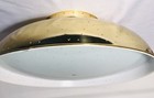 Vtg 60s Gold Metal glass Light Fixture Mcm Hollywood Regency Track Not Included