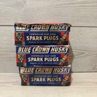 Blue Crown Husky Empty Spark Plug Boxes Lot Of 3 Boxes Only Man Cave Display