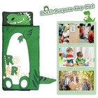 Dinosaur Toddler Nap Mat With Removable Pillow And Blanket Kids Sleeping Bag    