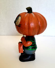 Halloween Pumpkin Head Trick Or Treater Bobblehead Nodder Figure