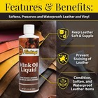 Fiebing s Liquid Mink Oil For Leather Boots 8 Fl Oz  Leather Cleaner