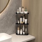 3 Tier Black Bathroom Counter Organizer Skincare Makeup Storage Shelf