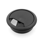 3pcs 2  Black Pc Computer Cord Cable Wire Organizer Hole Cover Desk Grommet
