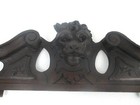 Carved Wood Oak Pediment Over Door Architectural Antique 19thc Lion Head Wow