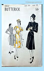 Butterick 3912  1940s Uncut Misses Street Dress Sz 36 B Vintage Sewing Pattern