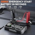 3000a 12v 8-in-1 Jump Starter Battery Pack Gas diesel Engines Power Bank Cable