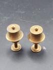 2 - Vintage Dollhouse Miniature Brass Table Lamps  1 75  Tall