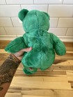Ty Beanie Baby Buddy Erin The Irish Bear  Green Plush White Shamrock  1998
