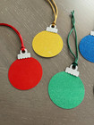 Christmas Ornament Glitter Gift Tags 2 5  X 3  Choose Color And Pack Amount