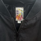 On The Brink 80   s Pure Silk Bomber Jacket Vintage Size Xl