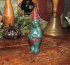 Antique Vtg A C Williams Cast Iron Circus Clown Penny Bank Blue Variant As Is