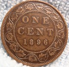 1896 Xf High Grade Canada Large Cent Victoria Coin Canadian