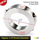 10x 1 25  Weld On Tube Roll Bar Dom Fabrication Collar Clamp 2 Bolt Stainless
