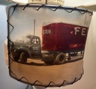 Vintage 1940s Felten Truck Line Whip Stitch Wall Sconce Lamp Shade Salina Kansas