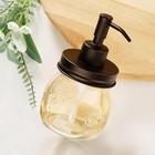 Mason Jar Liquid Soap Dispenser  Glass Soap Dispenser Bronze 2pack