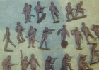 Lot Of 29 - Vintage Marx German Wwii Gray Toy Soldiers - 1963