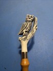 Vintage Owl Handle Letter Opener 22    Faux Horn Blade Wood Decor
