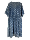 Vtg Mainstreet Blues Dress Womens 28wp Denim Cottage Prairie Embroidered 90s New