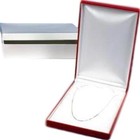 3 Necklace Boxes Red Leather Jewelry Case Gift Display 7 3 8 