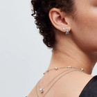 925 Sterling Silver Hoop Earrings Women Cz Zircon Wedding Jewelry Gift