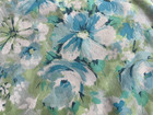 Vintage Springmaid Blue Green Roses King Cotton Blend Pillowcases 20x41 Usa Nice