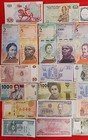 21 Pcs Of Different World Banknotes Unc World Paper Money Country Free Shipping 
