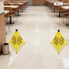 8pcs Wet Floor Sign Wet Safety Signs Caution Sign With Storage Tube 50 5cm 20in
