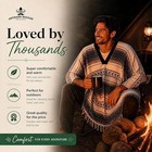 Traditional Mexican Baja Poncho Men And Women Authentic Gaban Serape Sarape Blan