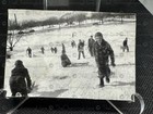 Vintage Photo Snow Sledding Hill Snowy Day 1940   s